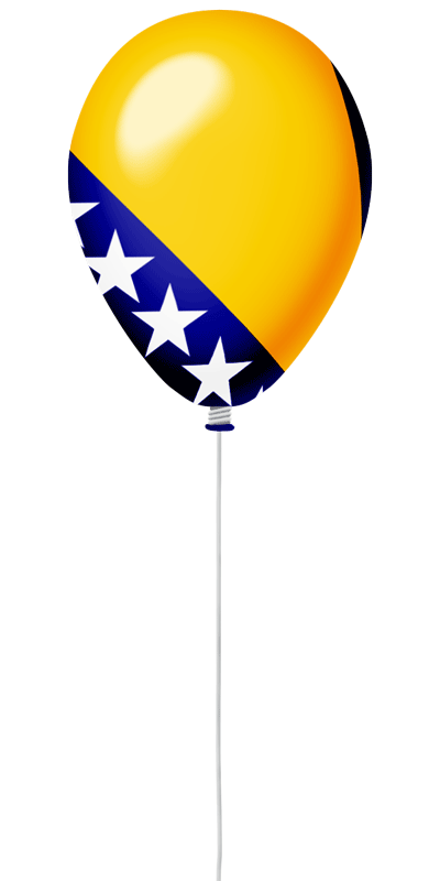 ボスニア・ヘルツェゴビナの国旗-風せん